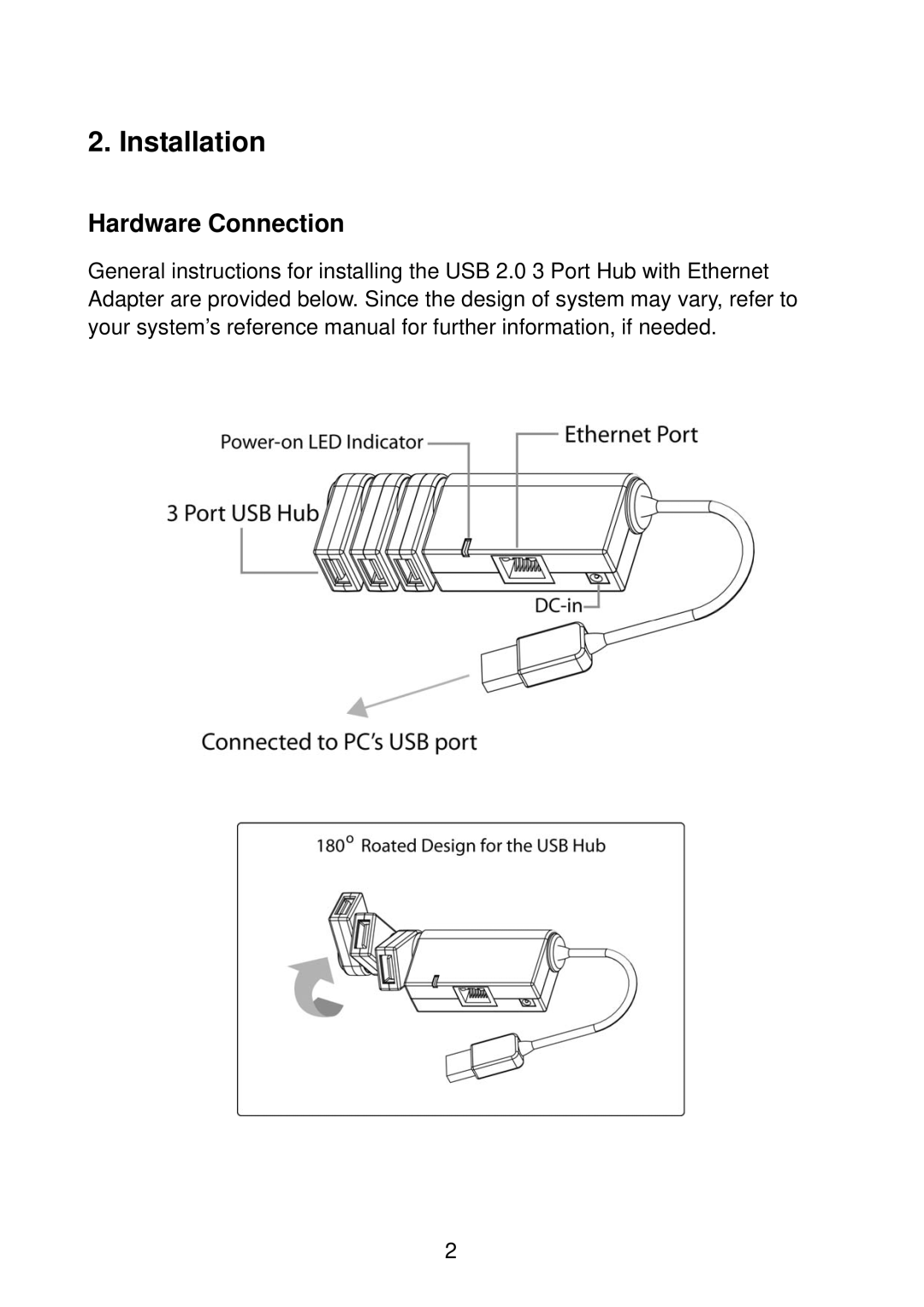 Edimax Technology EU-4230 manual Installation, Hardware Connection 