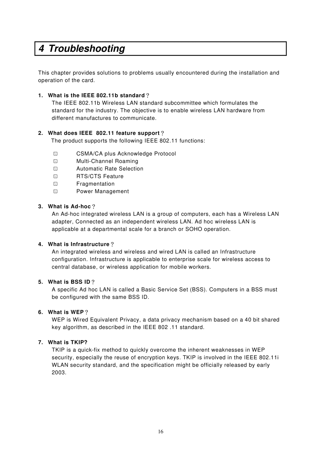 Edimax Technology EW-7126 user manual Troubleshooting 