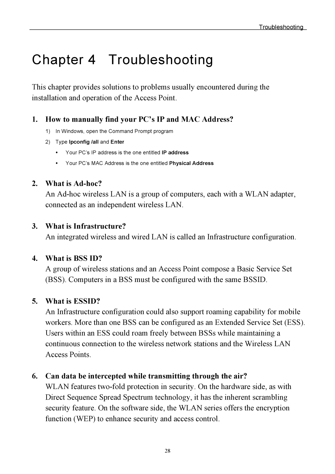 Edimax Technology EW-7205APS How to manually find your PC’s IP and MAC Address?, What is Ad-hoc?, What is Infrastructure? 