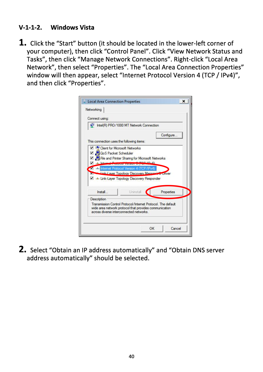 Edimax Technology EW-7438RPn manual V-1-1-2. Windows Vista 