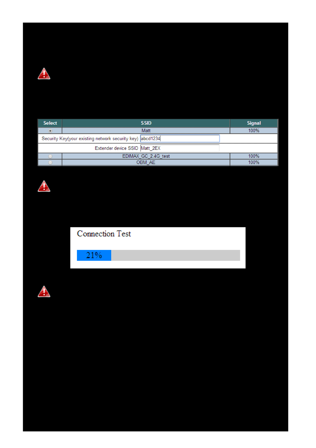 Edimax Technology manual Please wait while the EW-7438RPn Air tests the connection 