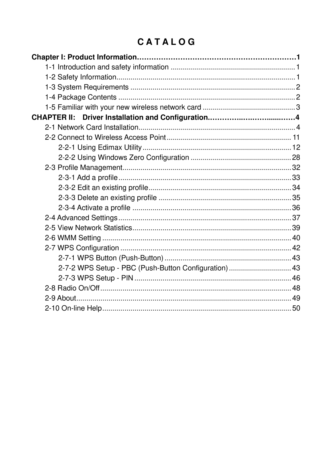 Edimax Technology EW-7711UMN, EW-7711UAN manual T a L O G 