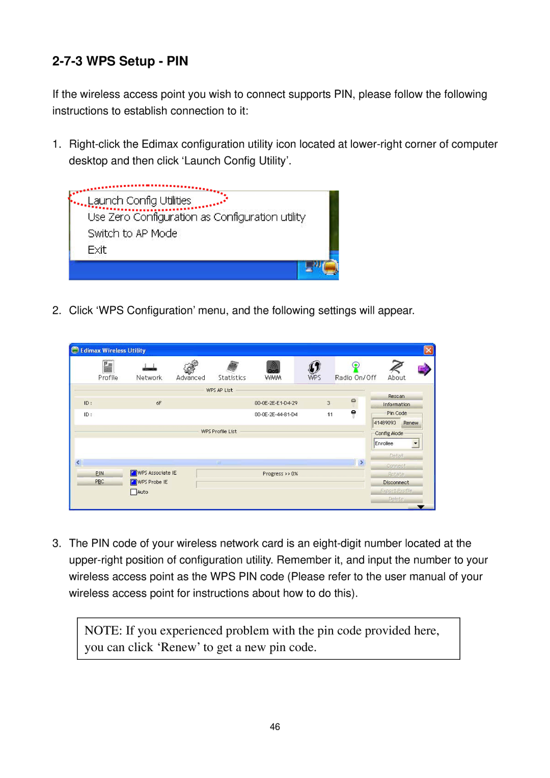 Edimax Technology EW-7711UAN, EW-7711UMN manual WPS Setup PIN 