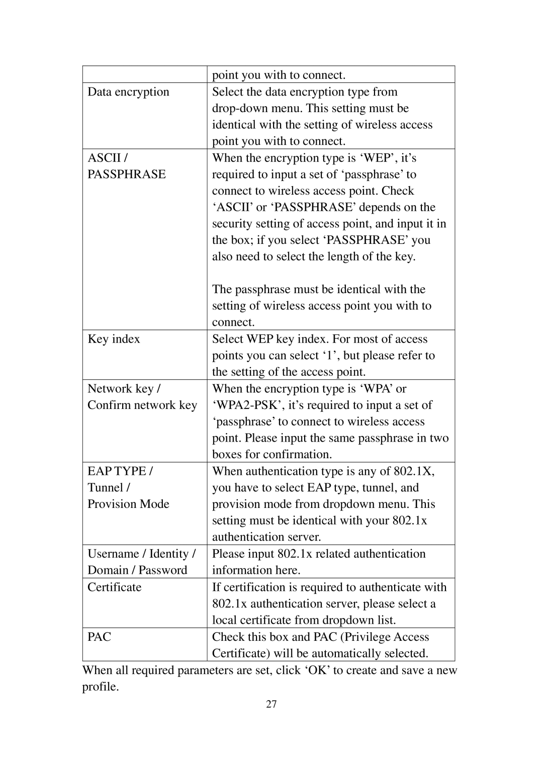 Edimax Technology EW-7811UN manual EAP Type 