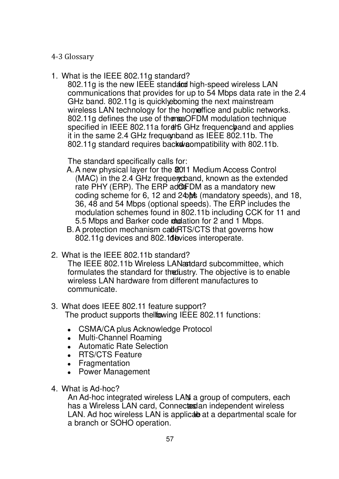 Edimax Technology EW-7811UN manual What is the Ieee 802.11g standard? 