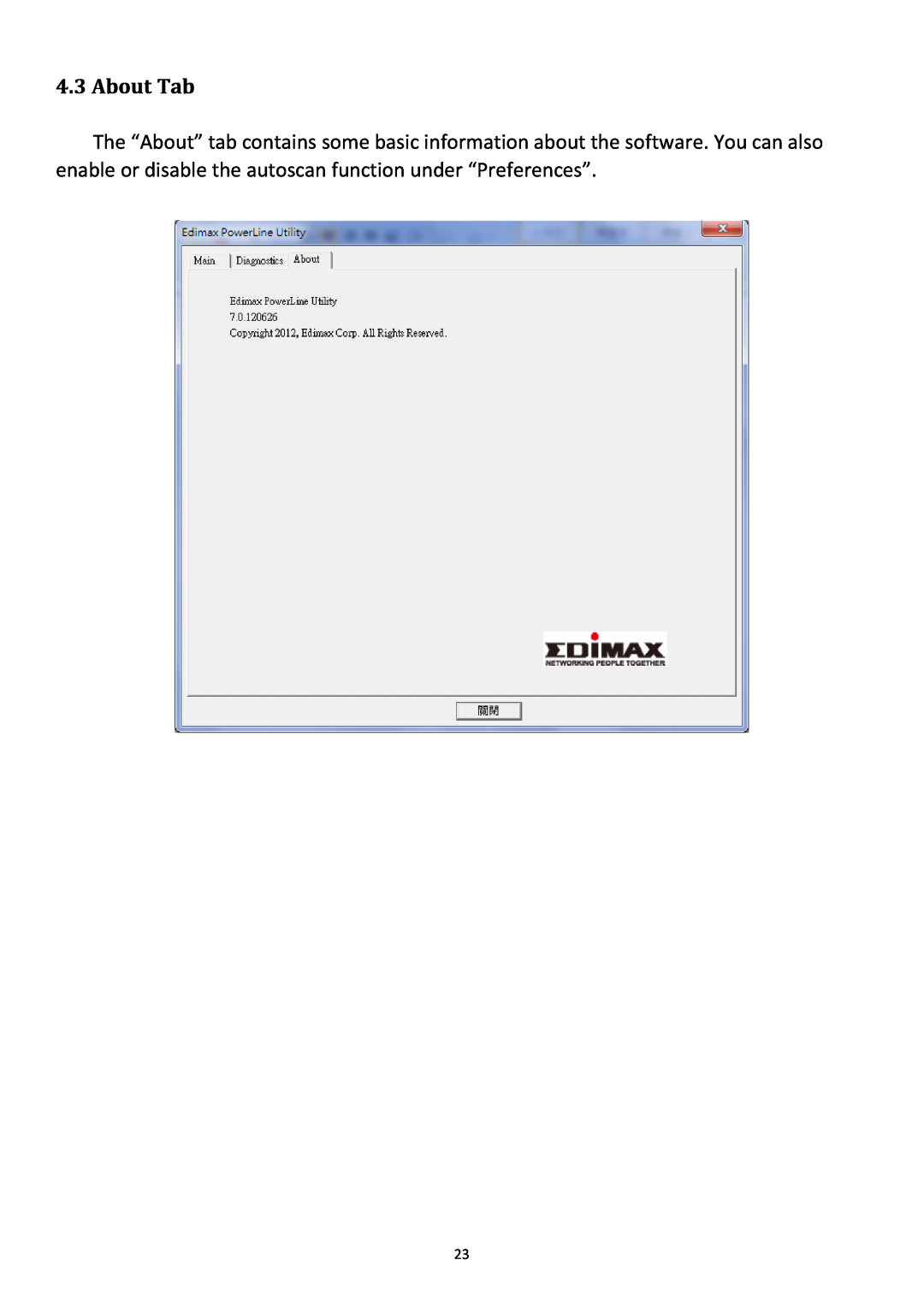Edimax Technology HP-5102 user manual About Tab 