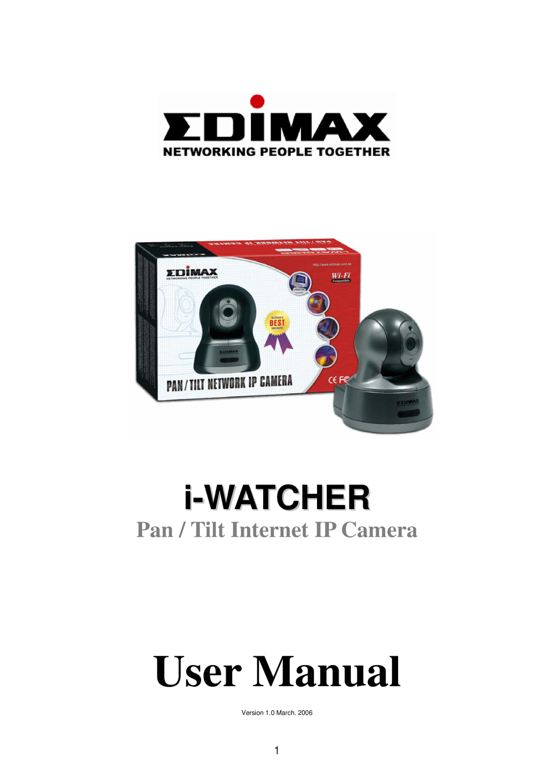 Edimax Technology i-Watcher Pan/Tilt Internet IP Camera user manual 