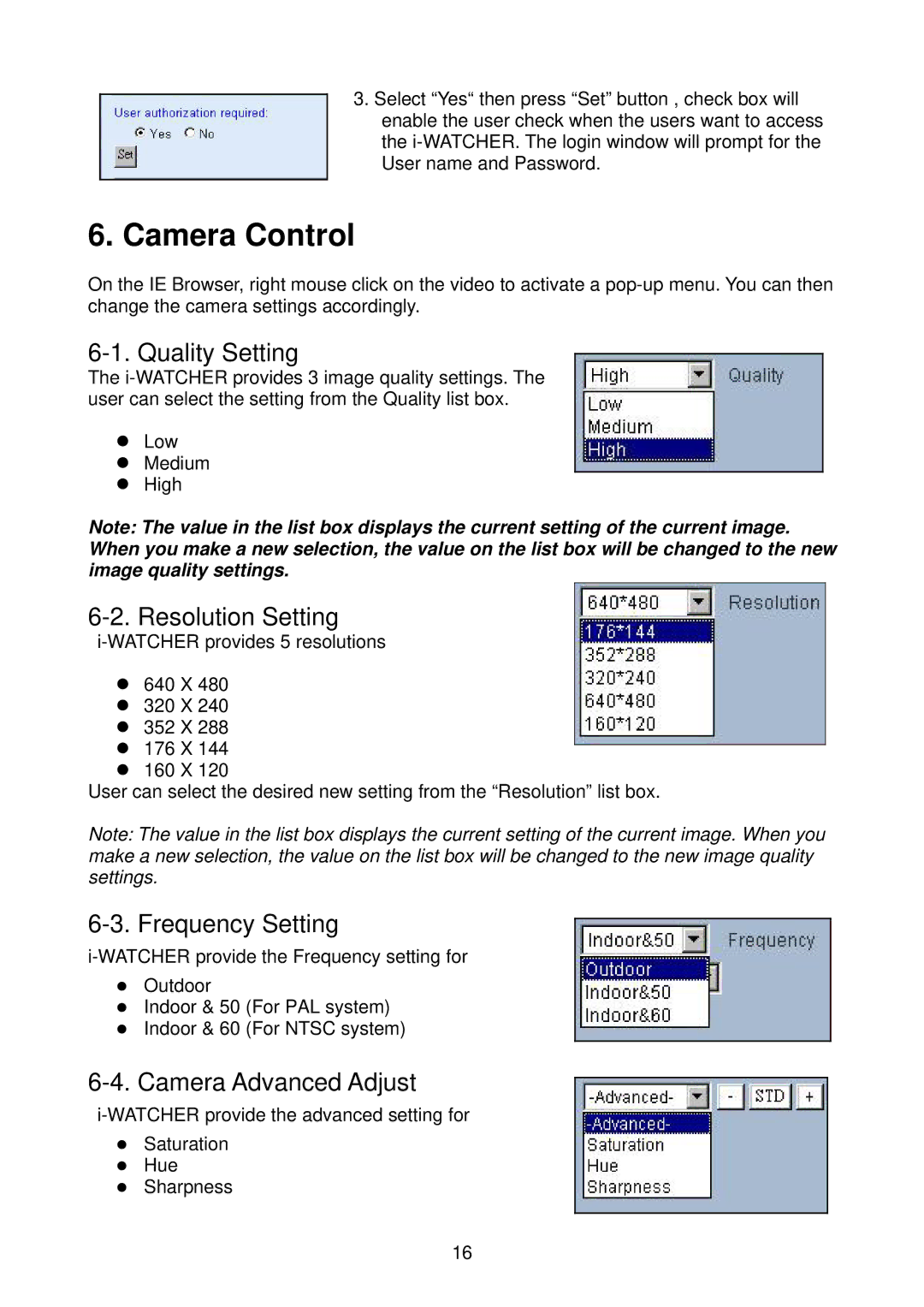 Edimax Technology i-Watcher Pan/Tilt Internet IP Camera user manual Camera Control, Quality Setting 