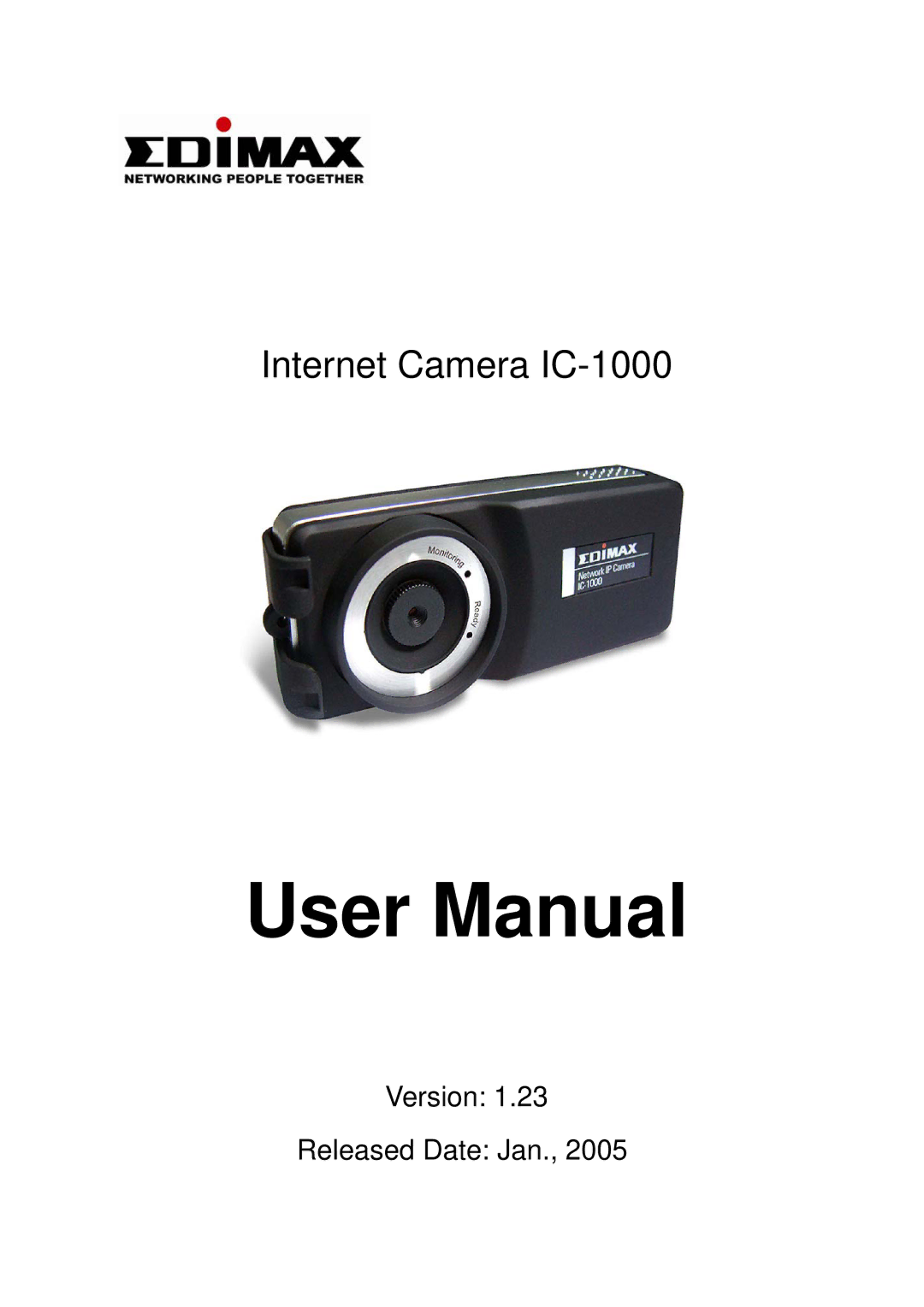 Edimax Technology user manual Internet Camera IC-1000, Version Released Date Jan 