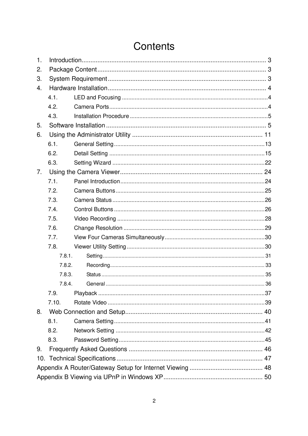 Edimax Technology IC-1000 user manual Contents 