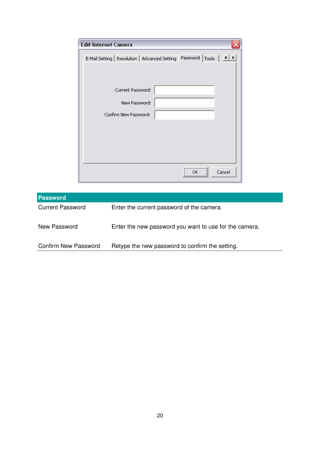 Edimax Technology IC-1000 user manual Password 