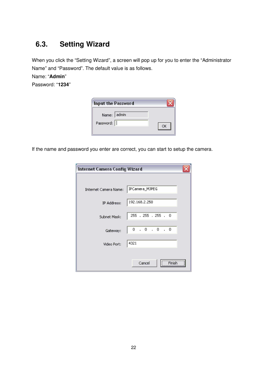 Edimax Technology IC-1000 user manual Setting Wizard 