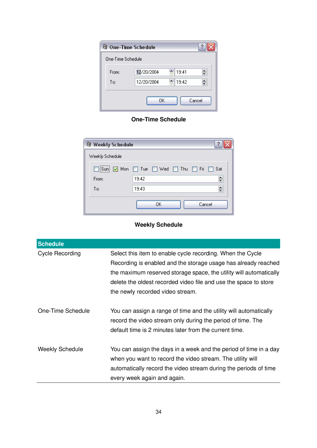 Edimax Technology IC-1000 user manual Schedule 