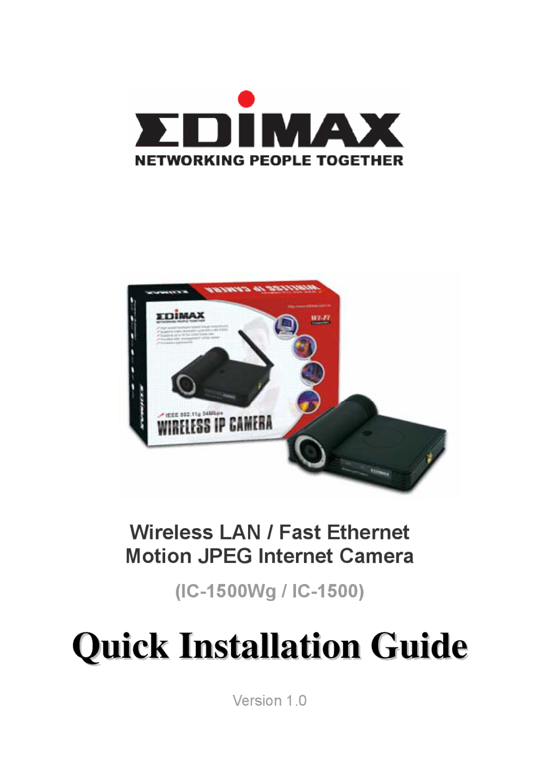 Edimax Technology IC-1500WG manual Quick Installation Guide 