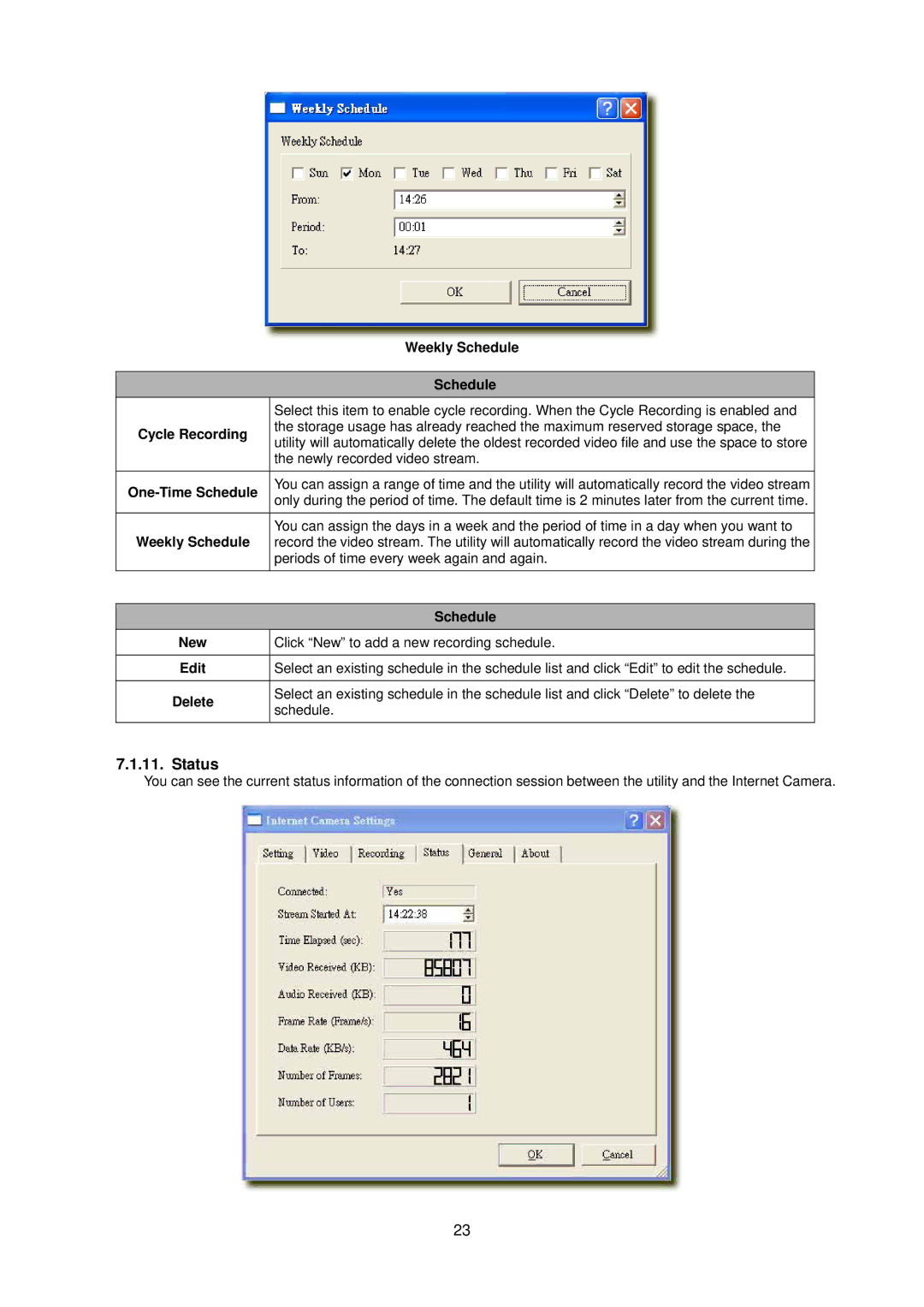 Edimax Technology IC-1500 manual Status 