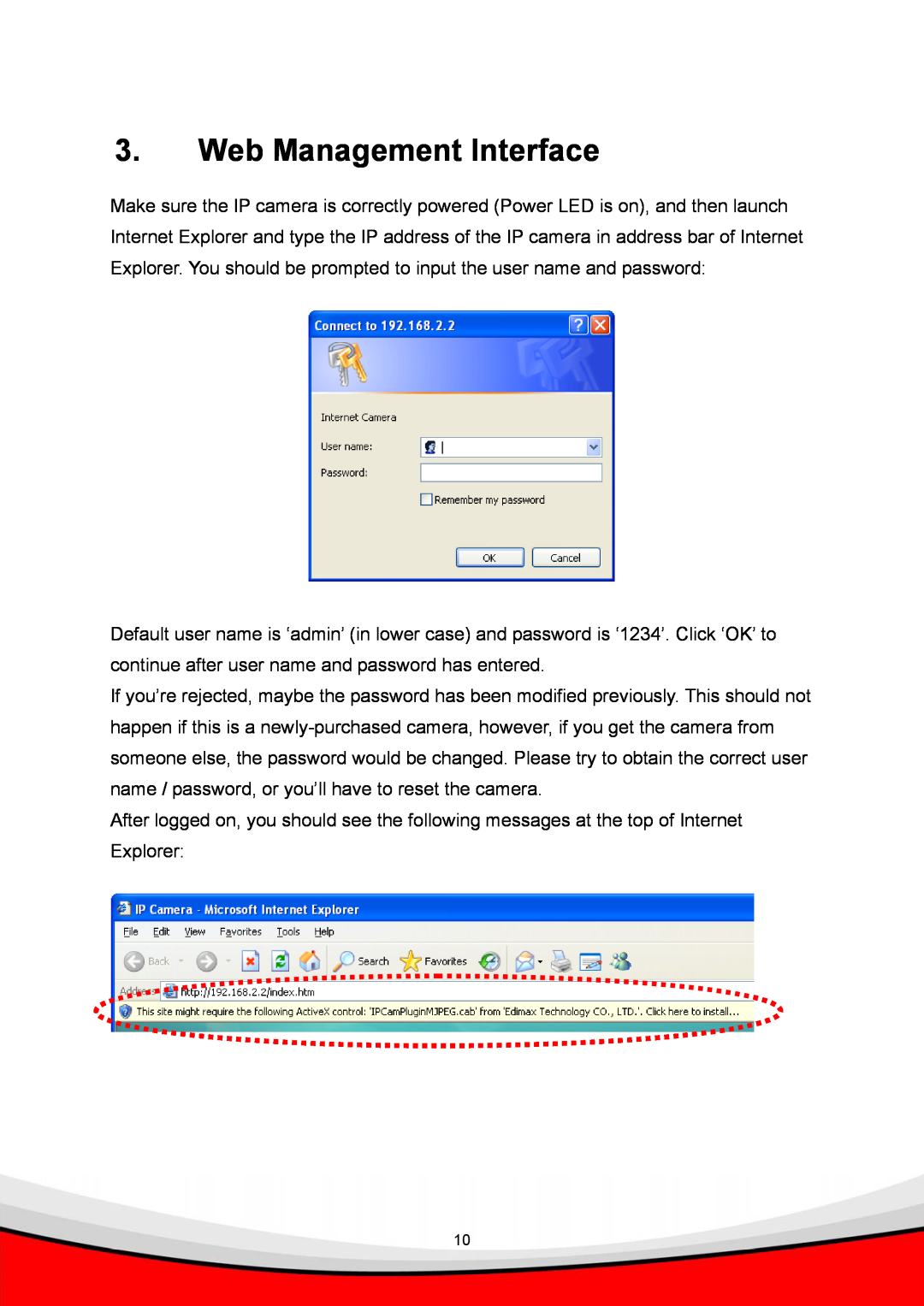 Edimax Technology IC-1520POE, IC-1520DPG manual Web Management Interface 