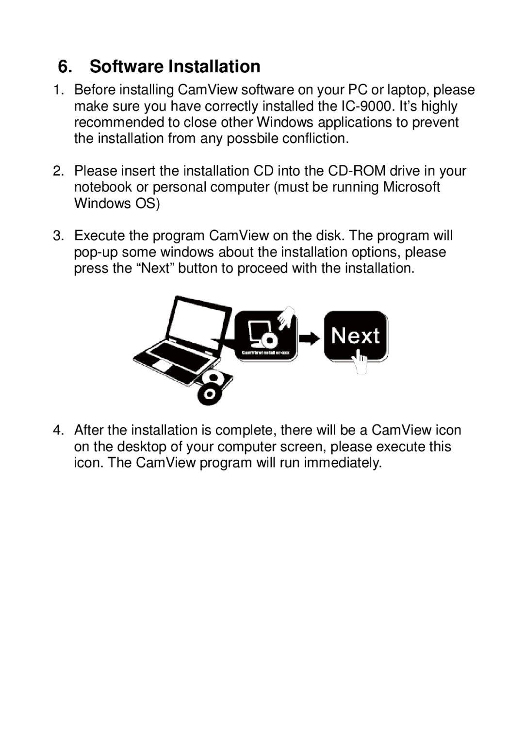 Edimax Technology IC-9000 manual Software Installation 