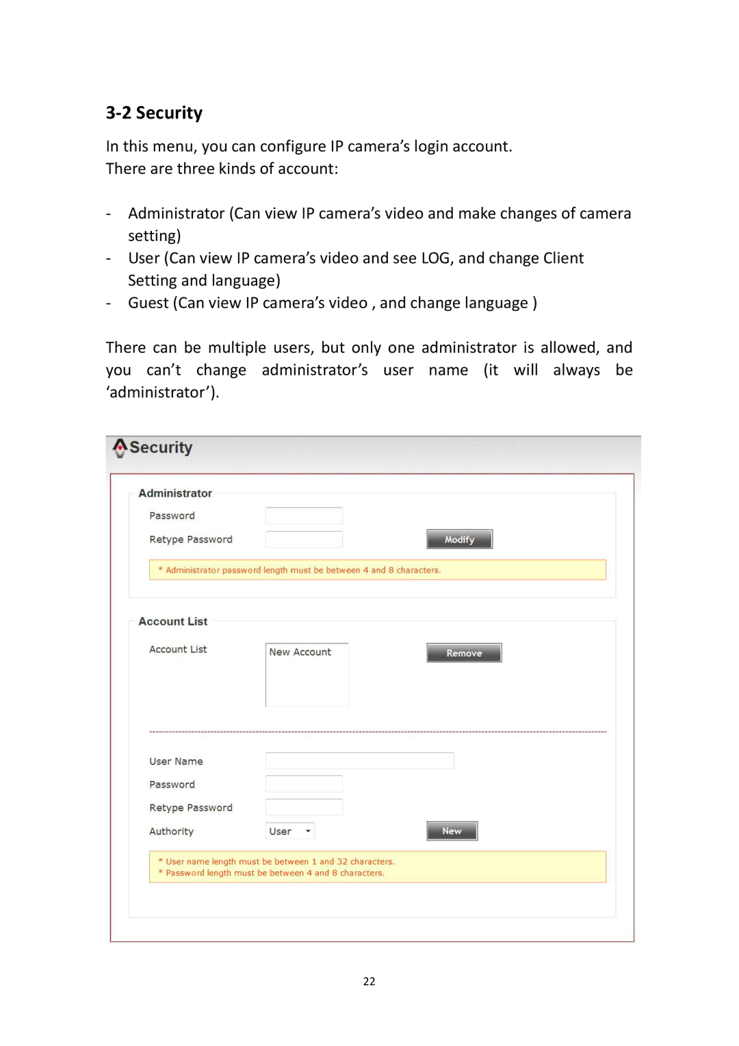 Edimax Technology IR-112E user manual Security 