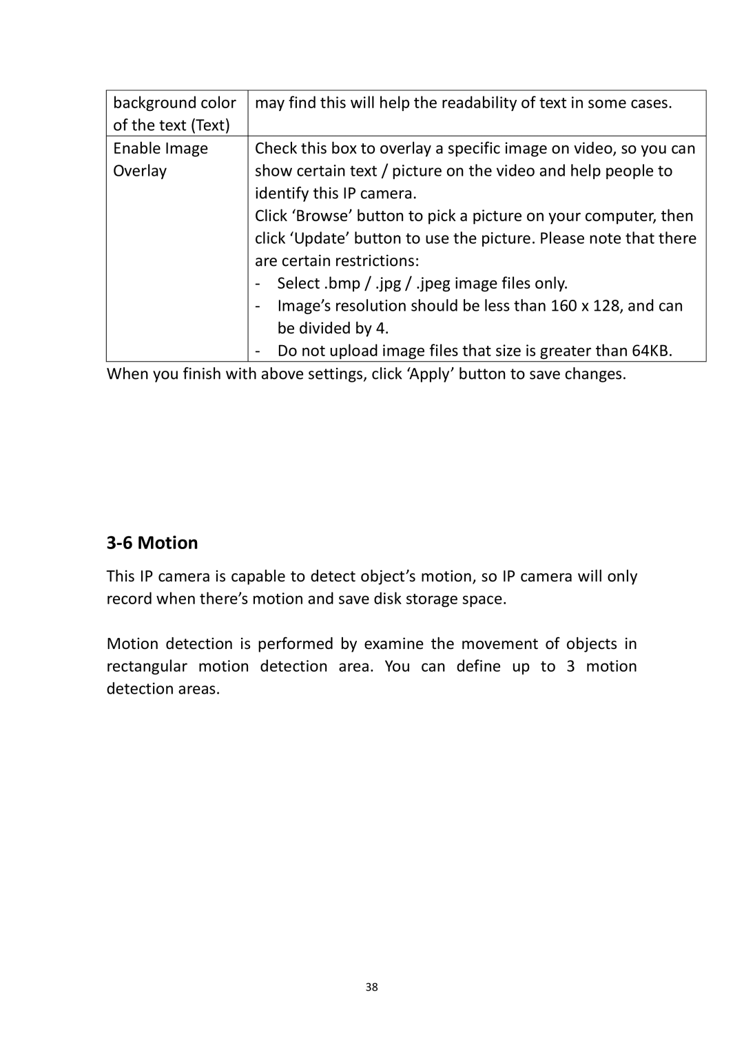 Edimax Technology IR-112E user manual Motion 