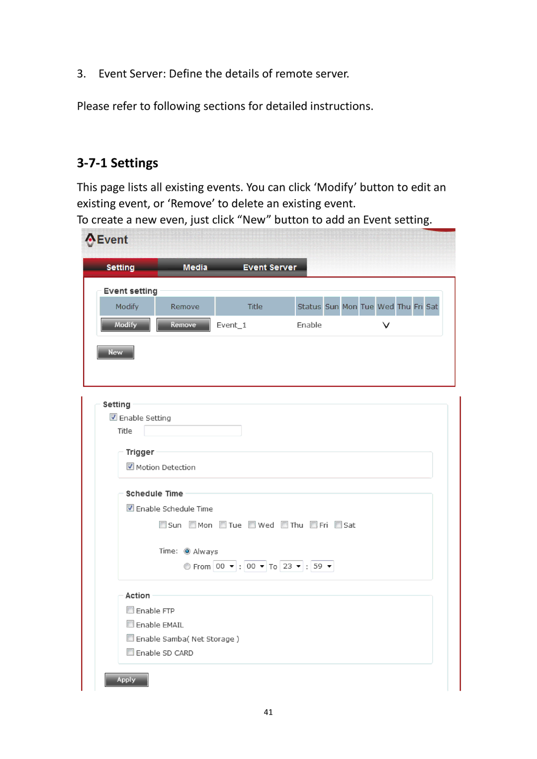 Edimax Technology IR-112E user manual Settings 