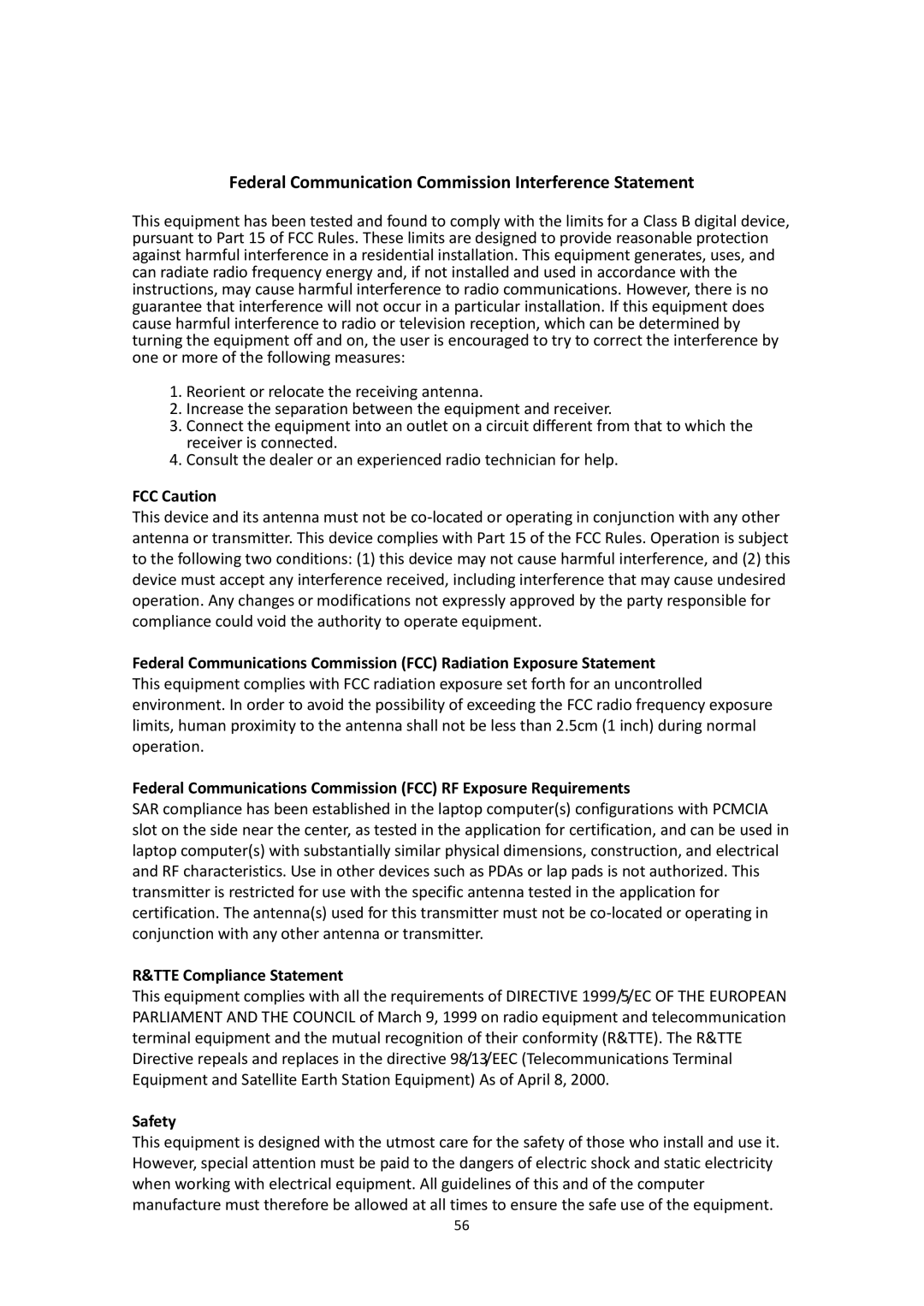 Edimax Technology IR-112E user manual Federal Communication Commission Interference Statement 