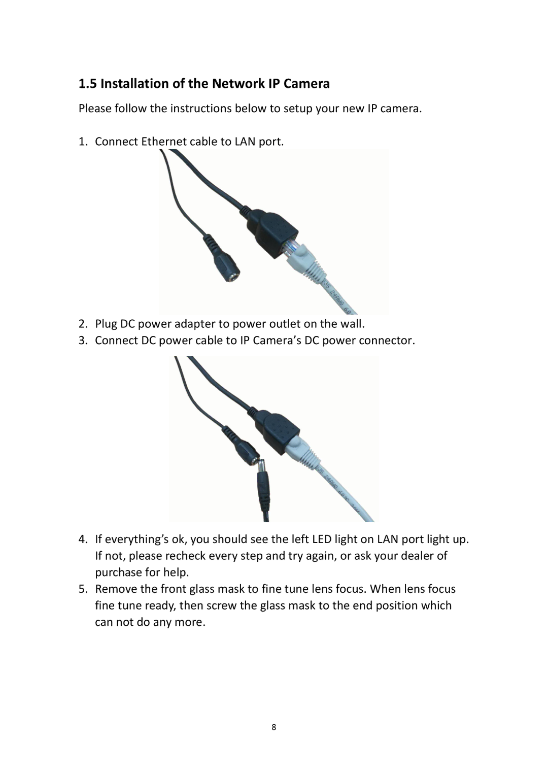 Edimax Technology IR-112E user manual Installation of the Network IP Camera 