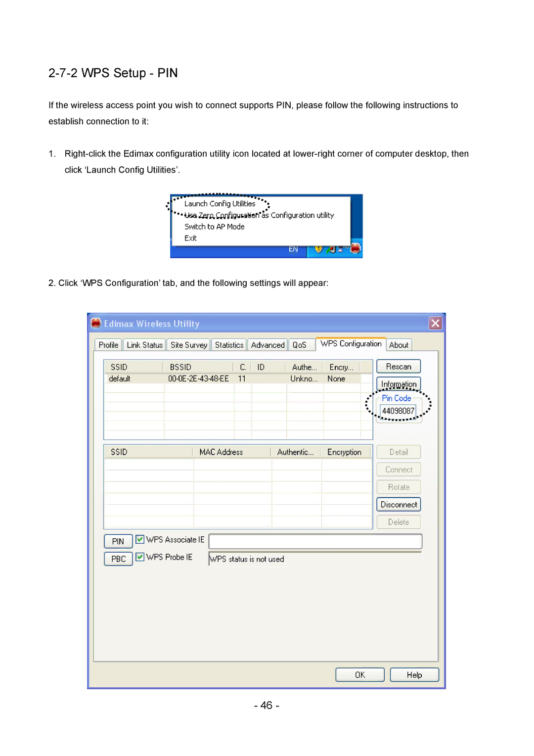 Edimax Technology LAN USB Adapter user manual WPS Setup PIN 