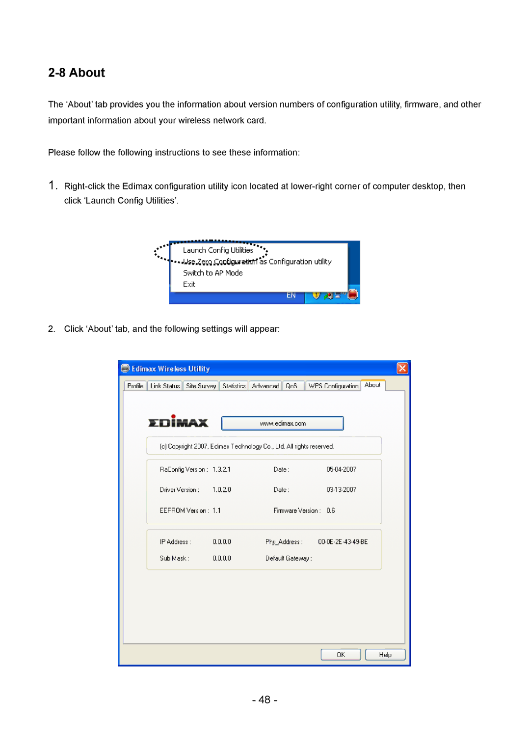 Edimax Technology LAN USB Adapter user manual About 