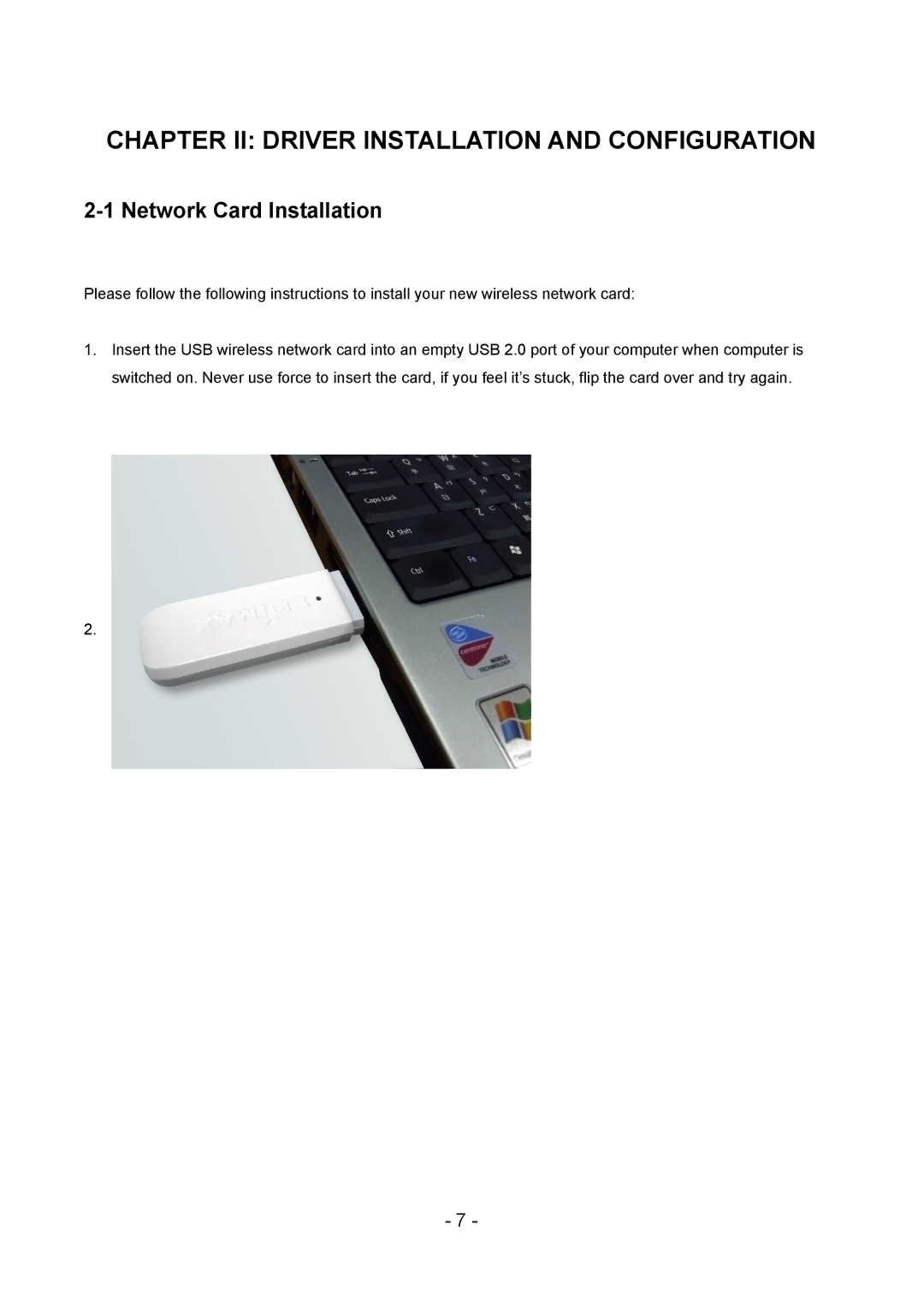 Edimax Technology LAN USB Adapter user manual Chapter II Driver Installation and Configuration, Network Card Installation 