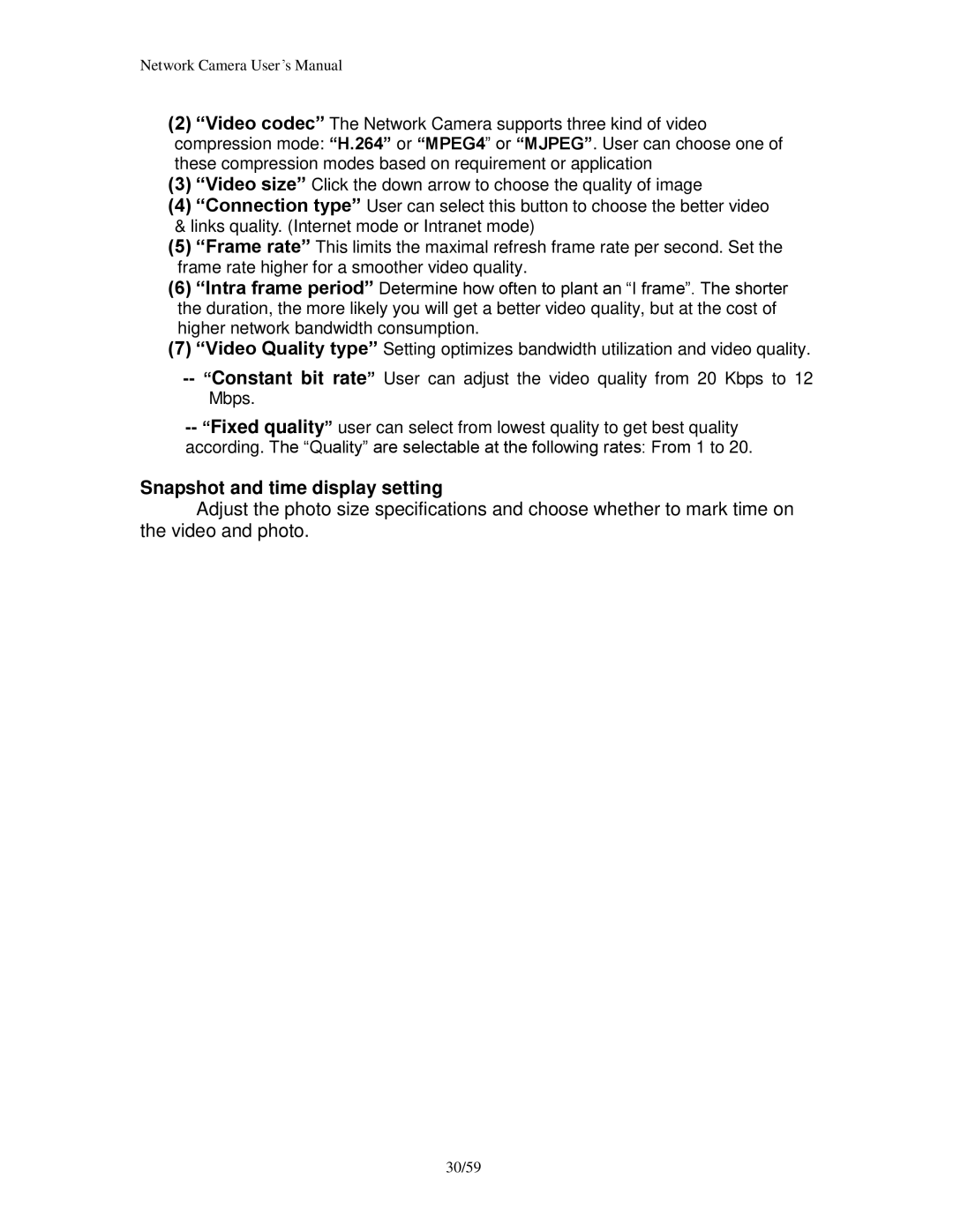 Edimax Technology PT-112E & MD-111E, PT-111E user manual Snapshot and time display setting 