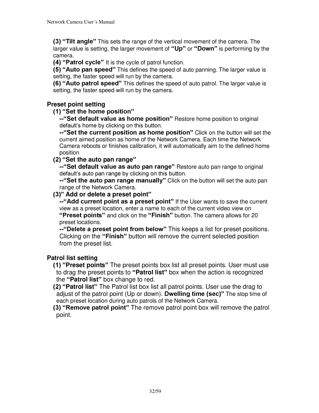 Edimax Technology PT-112E & MD-111E, PT-111E user manual Patrol list setting 