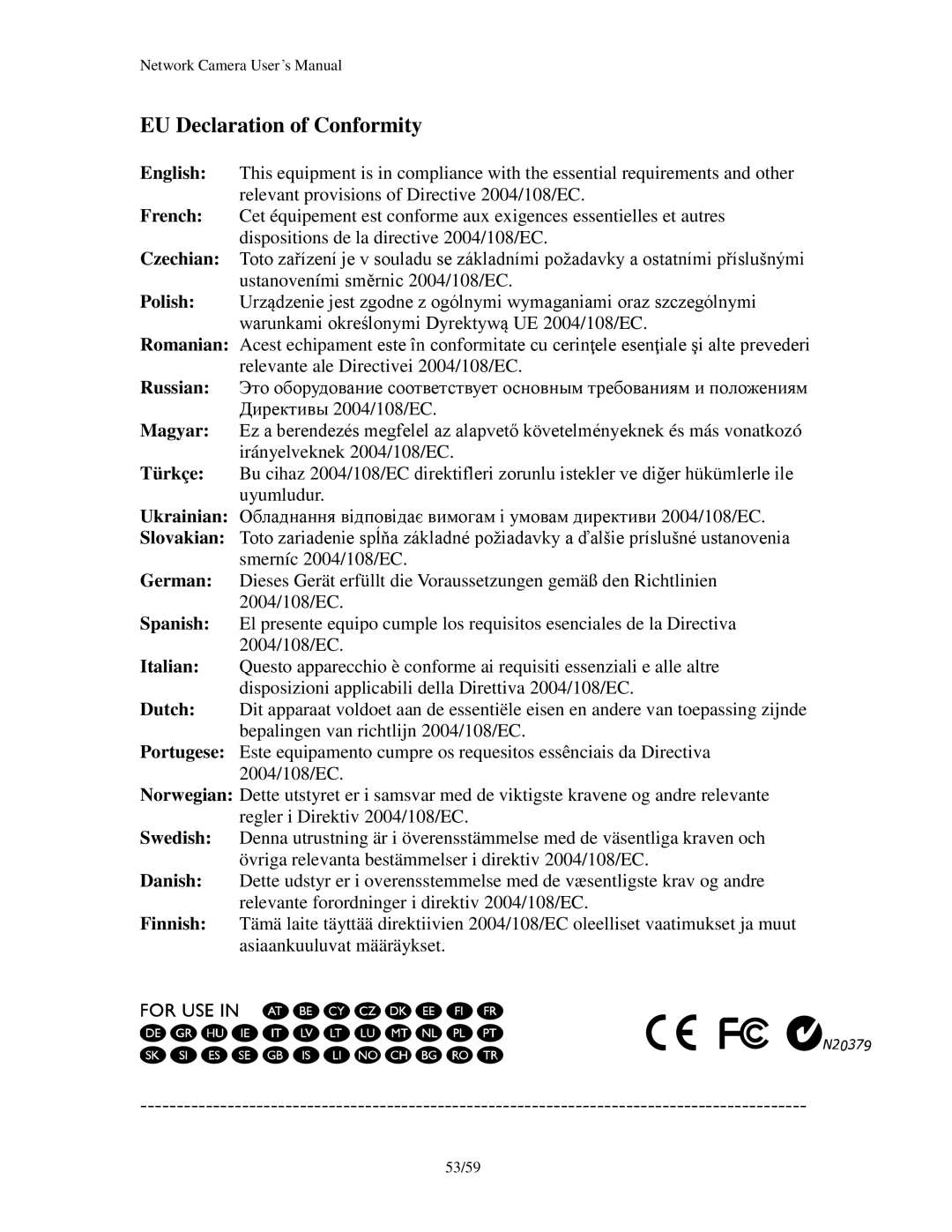 Edimax Technology PT-112E & MD-111E, PT-111E user manual EU Declaration of Conformity 