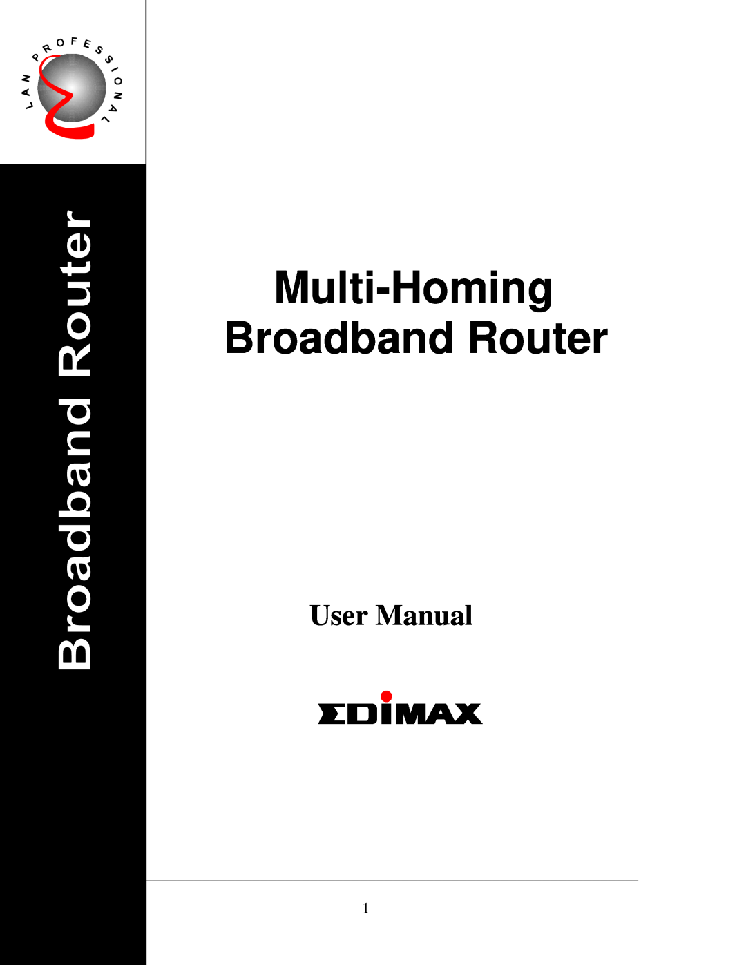 Edimax Technology Multi-Homing Broadband Router manual User Manual 