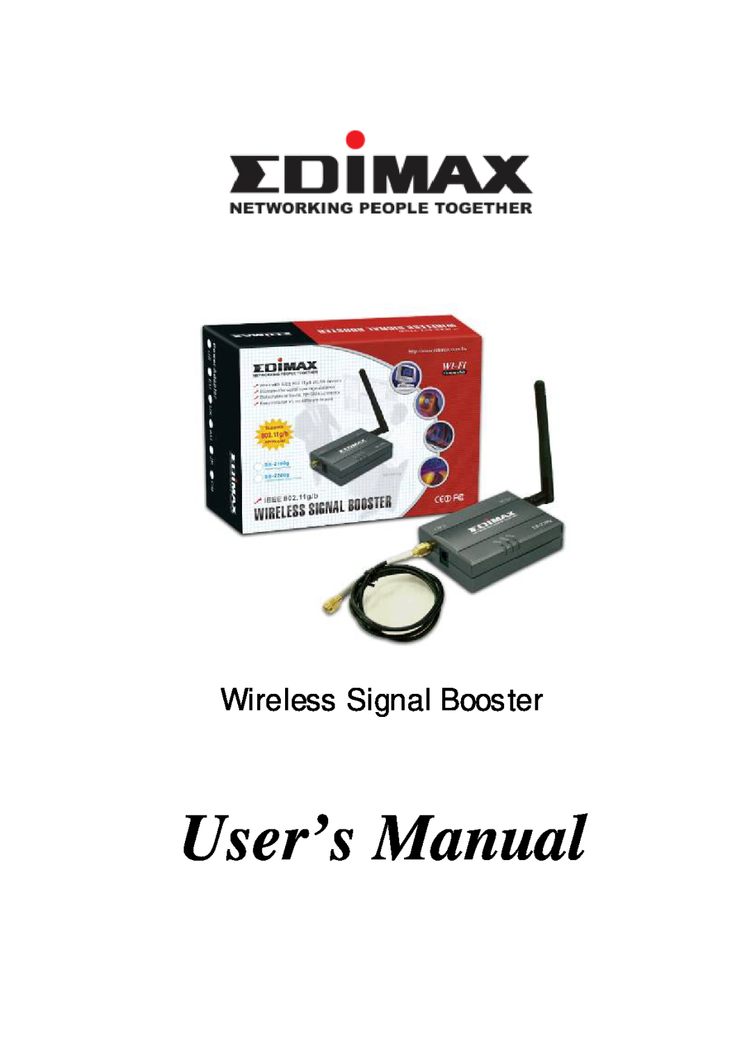 Edimax Technology Network Router user manual User’s Manual, Wireless Signal Booster 