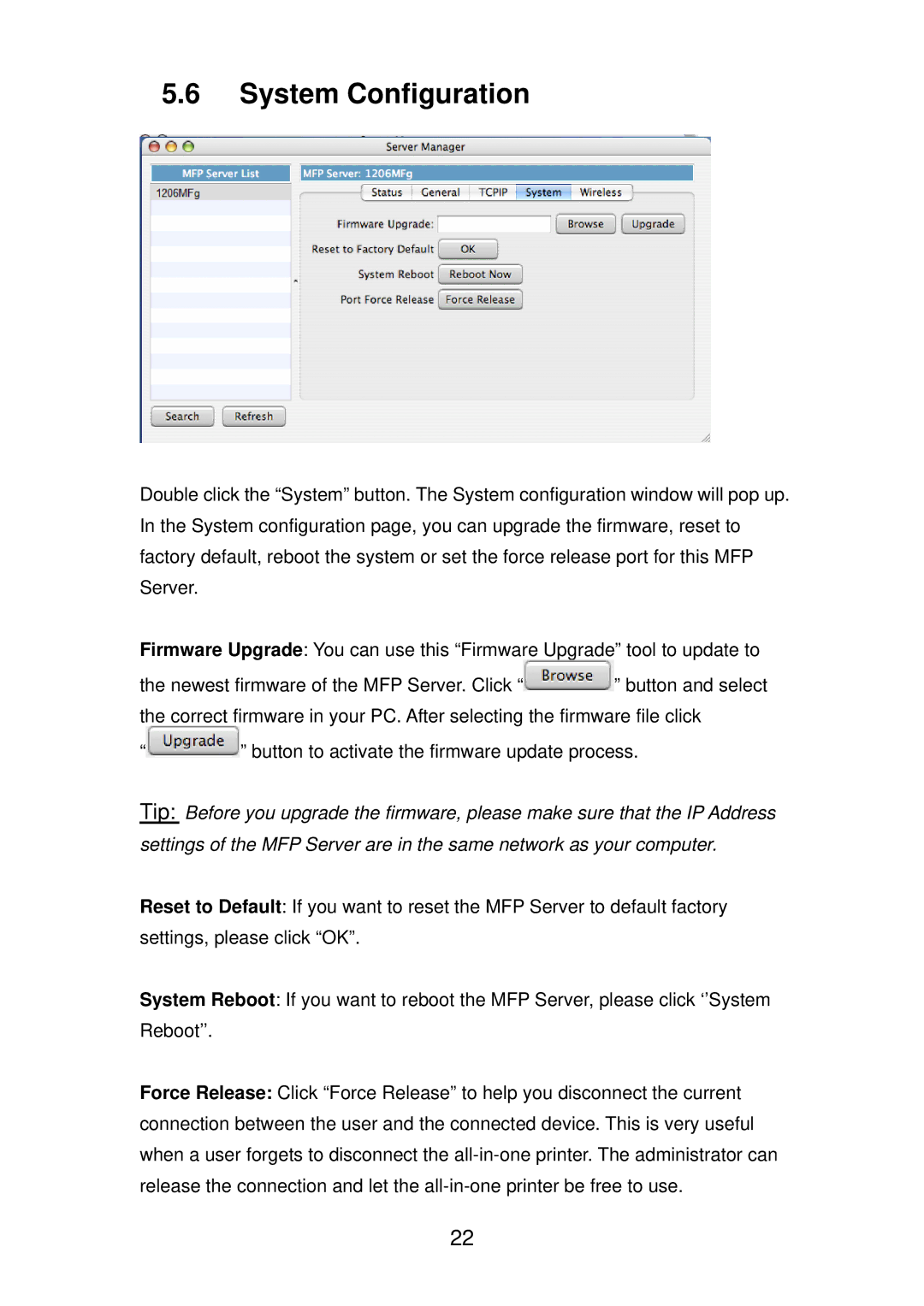 Edimax Technology PS-1206MFG manual System Configuration 