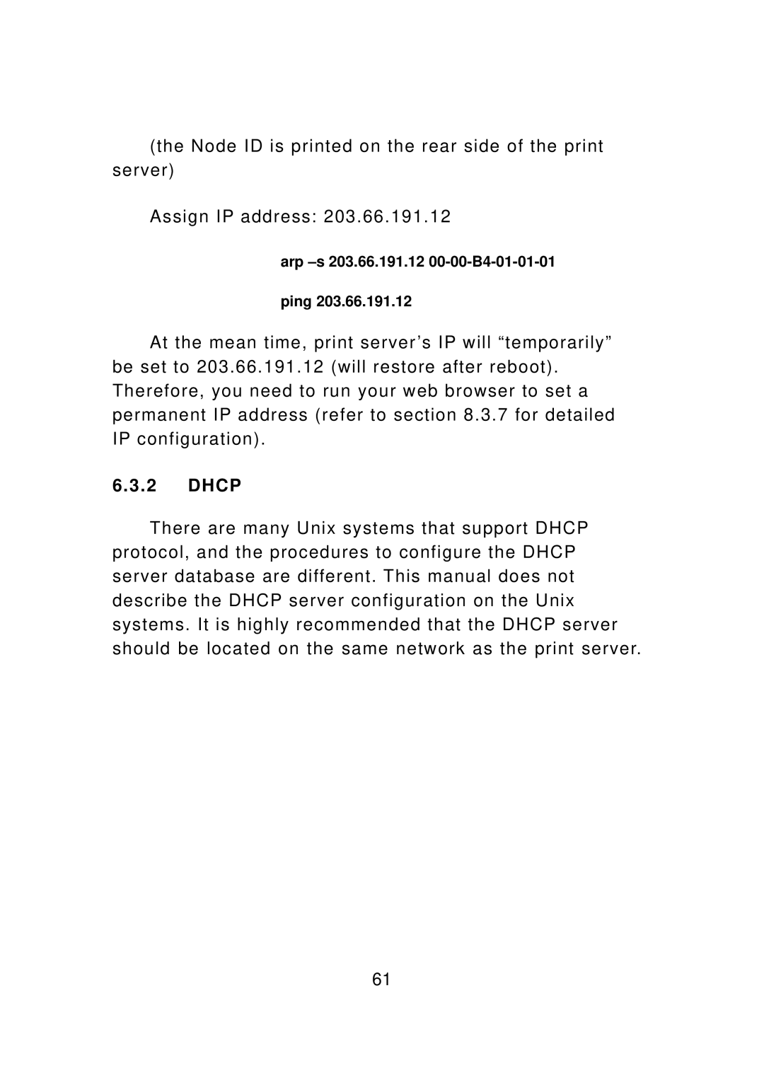 Edimax Technology PS-3103P manual Dhcp 