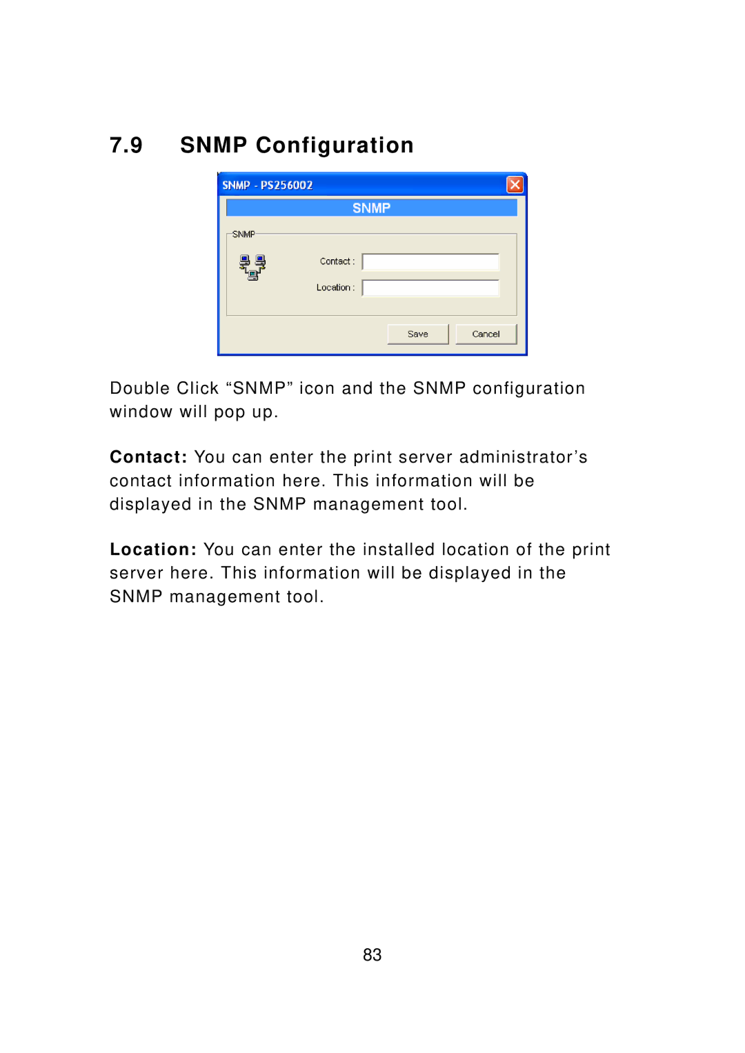 Edimax Technology PS-3103P manual Snmp Configuration 