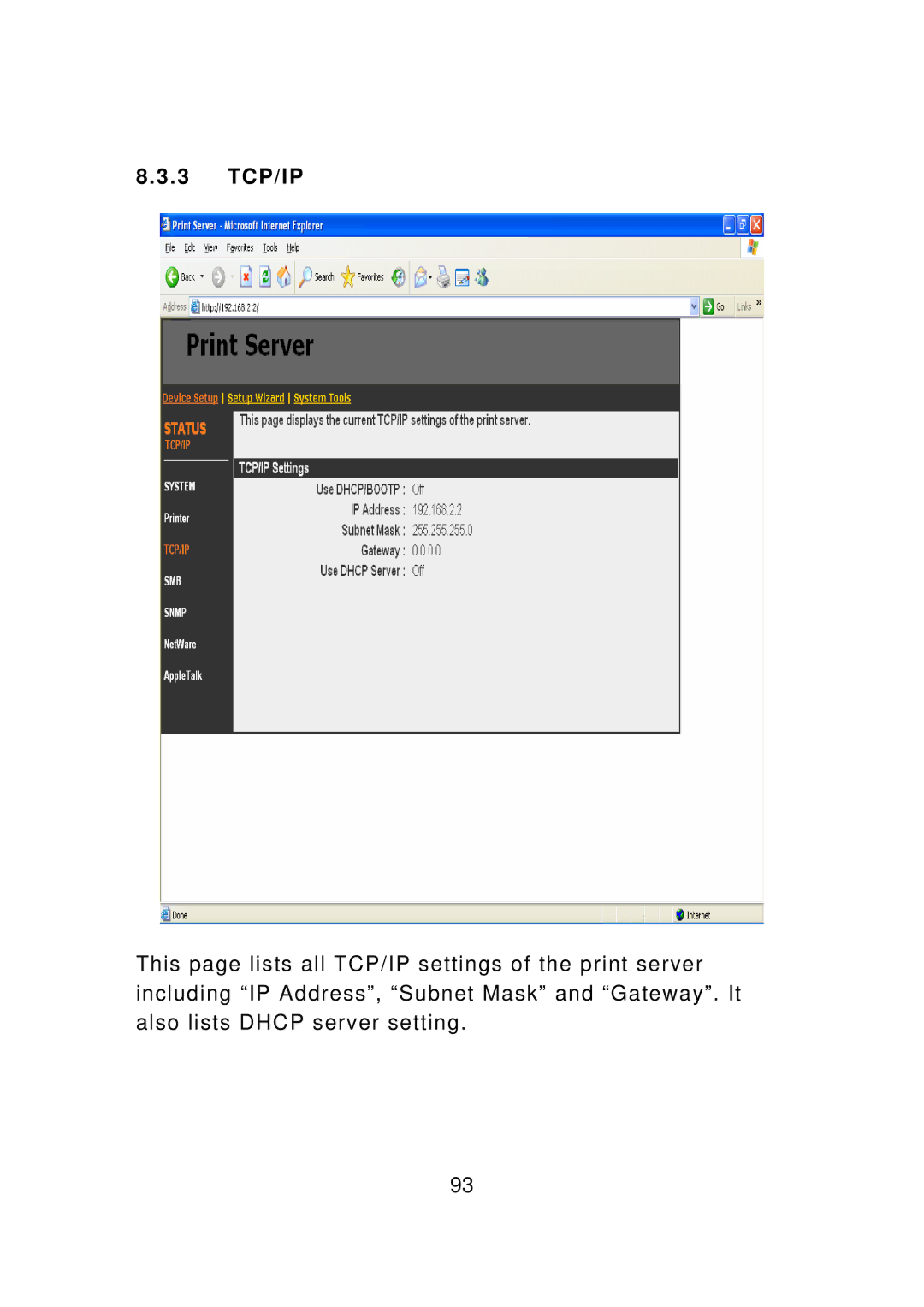 Edimax Technology PS-1206PWg, PS-3207UWg, PS-1207U, PS-1208UWg, PS-1206UWg manual 3 TCP/IP 