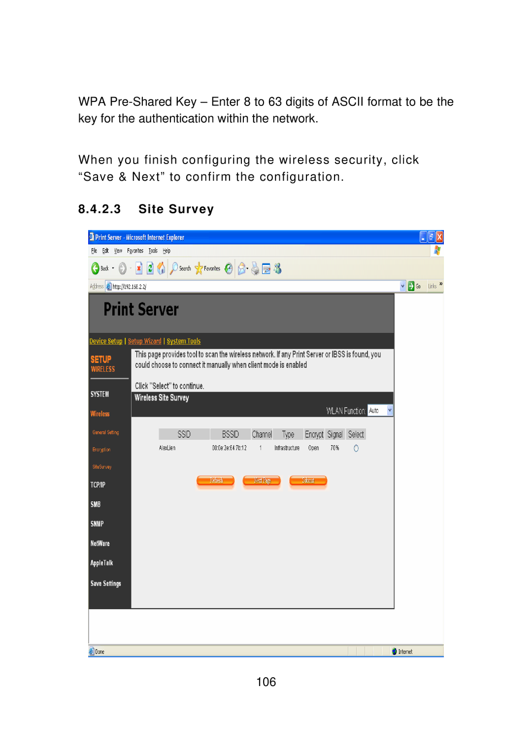 Edimax Technology PS-3207UWg, PS-1207U, PS-1208UWg, PS-1206UWg, PS-1206PWg manual Site Survey 