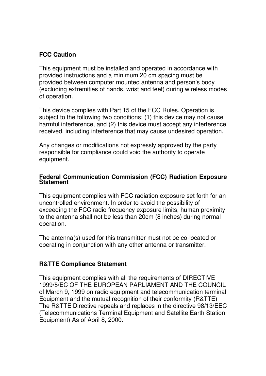 Edimax Technology PS-3207UWg, PS-1207U, PS-1208UWg, PS-1206UWg, PS-1206PWg manual FCC Caution, TTE Compliance Statement 