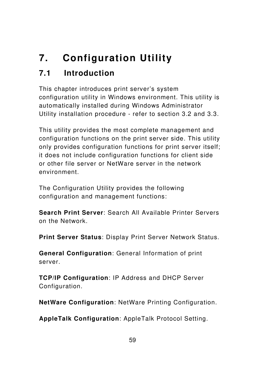 Edimax Technology PS-1206UWg, PS-3207UWg, PS-1207U, PS-1208UWg, PS-1206PWg manual Configuration Utility, Introduction 