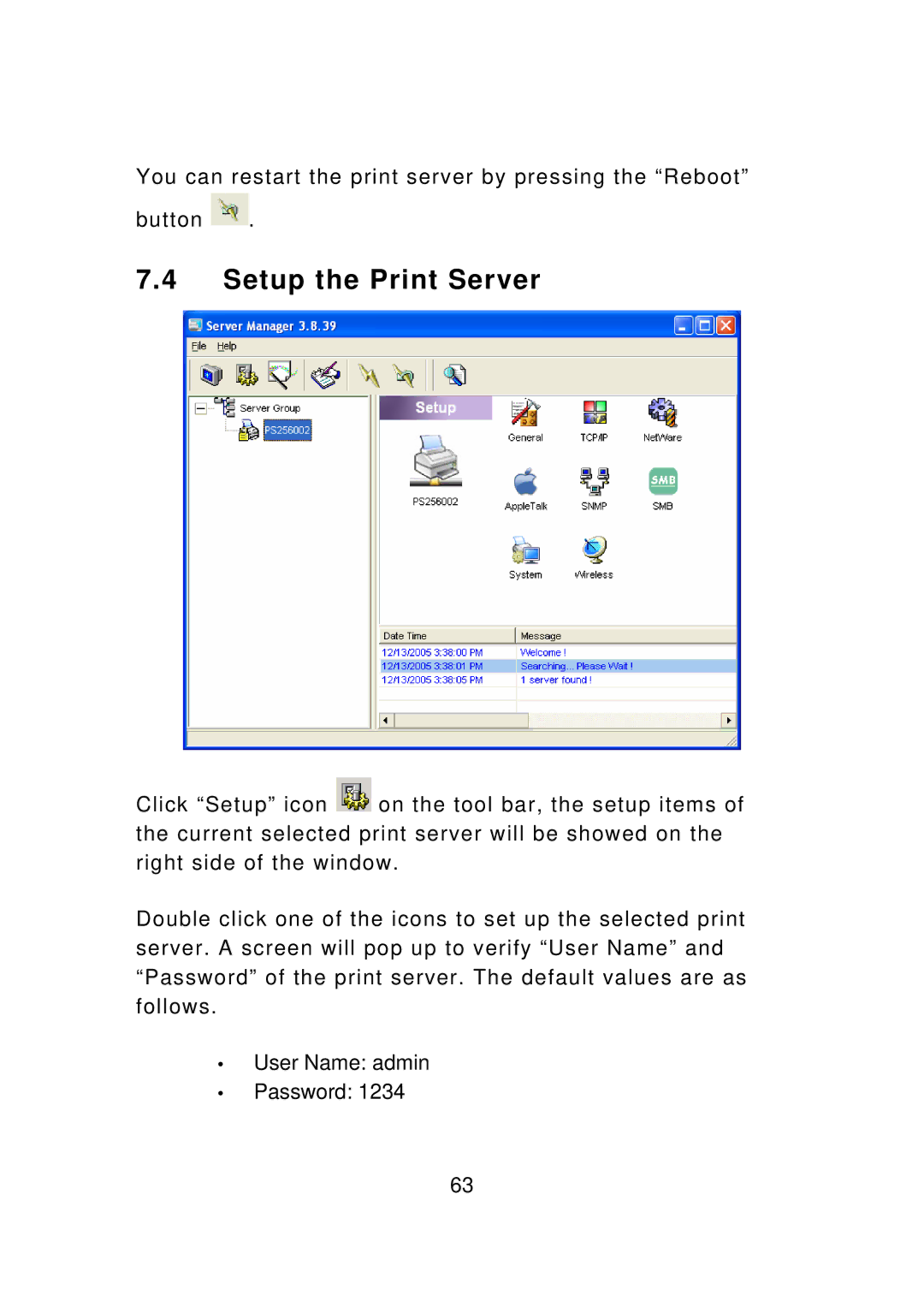 Edimax Technology PS-3207UWg, PS-1207U, PS-1208UWg, PS-1206UWg, PS-1206PWg manual Setup the Print Server 