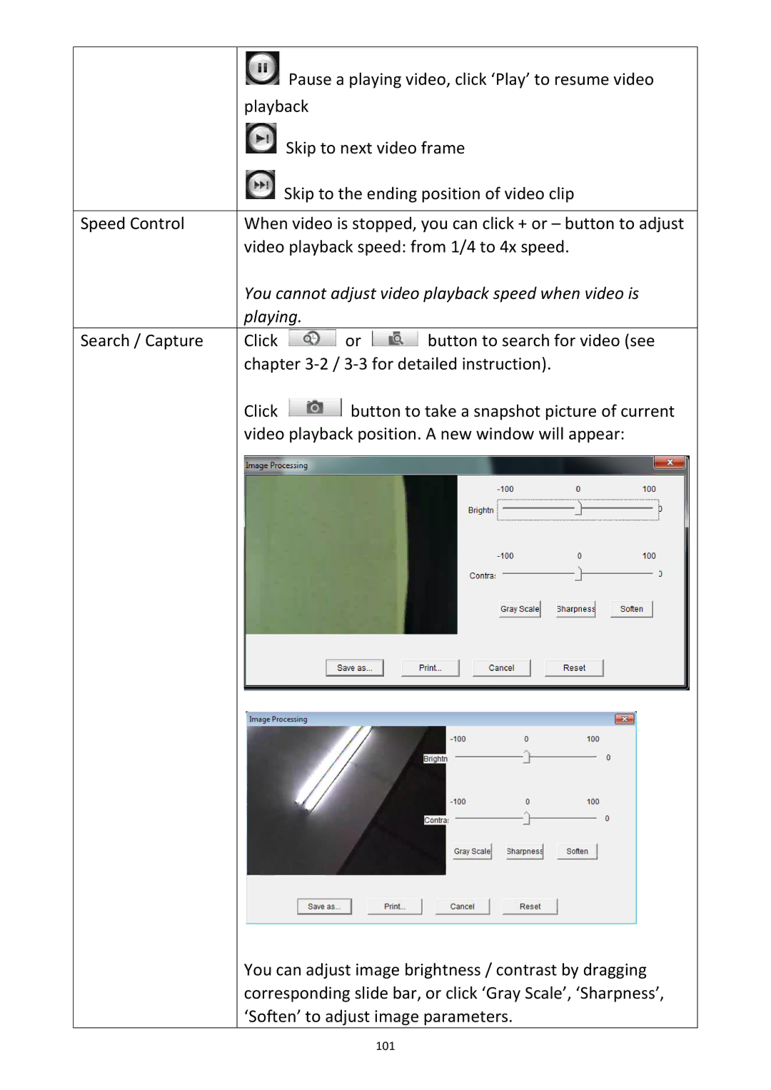 Edimax Technology PT-31W user manual You cannot adjust video playback speed when video is 