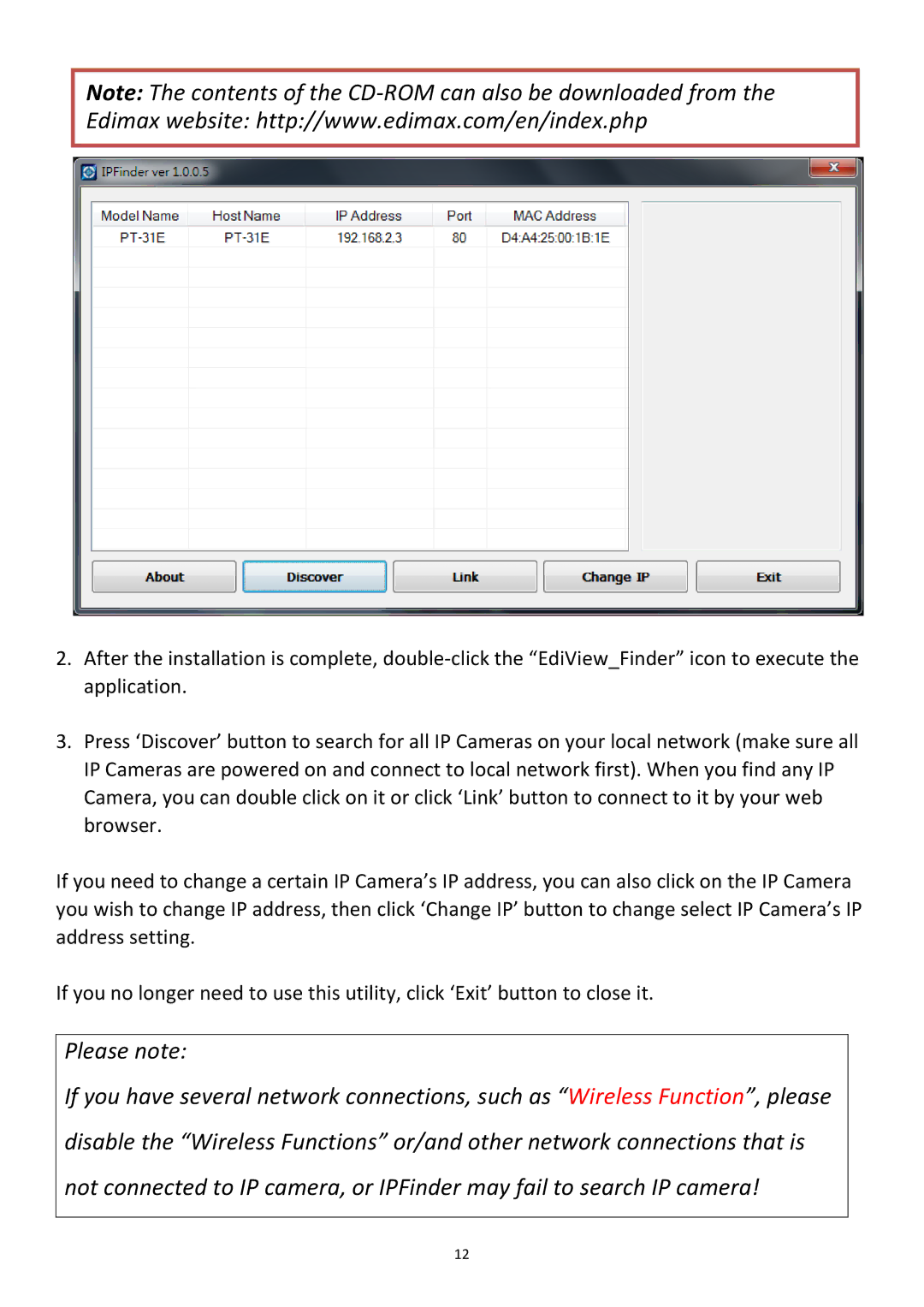 Edimax Technology PT-31W user manual 