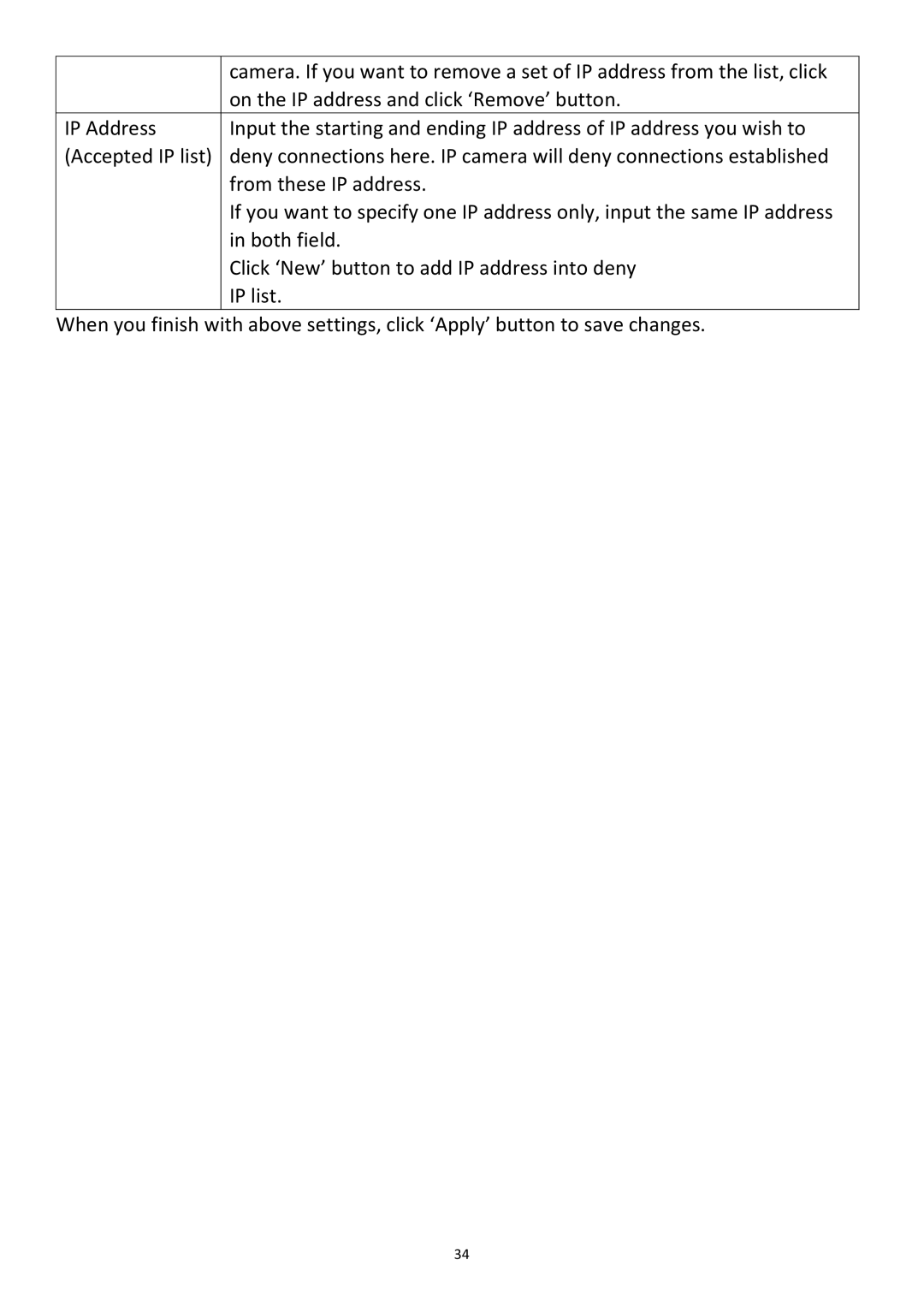 Edimax Technology PT-31W user manual On the IP address and click ‘Remove’ button 