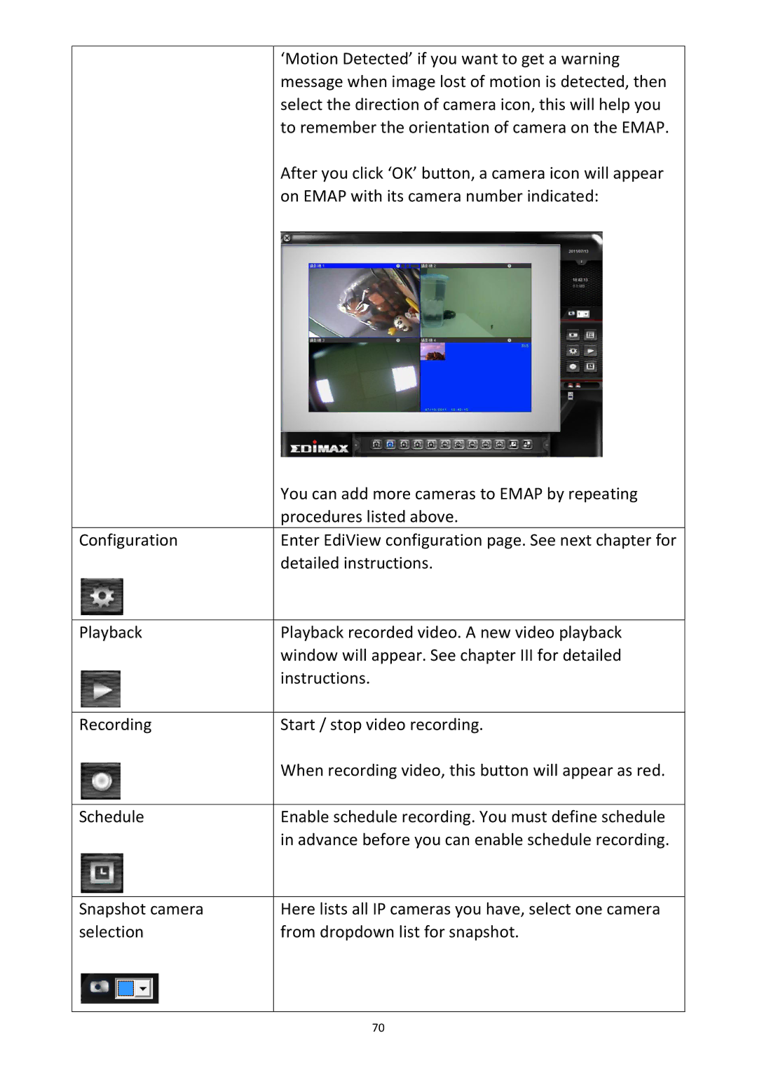 Edimax Technology PT-31W user manual ‘Motion Detected’ if you want to get a warning 