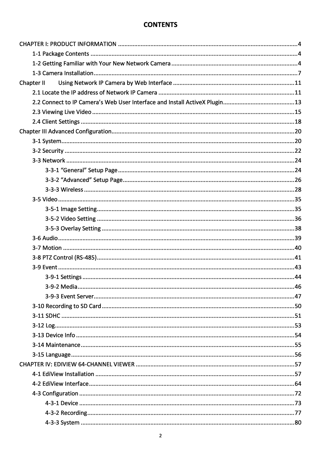 Edimax Technology PT-31W user manual Contents 
