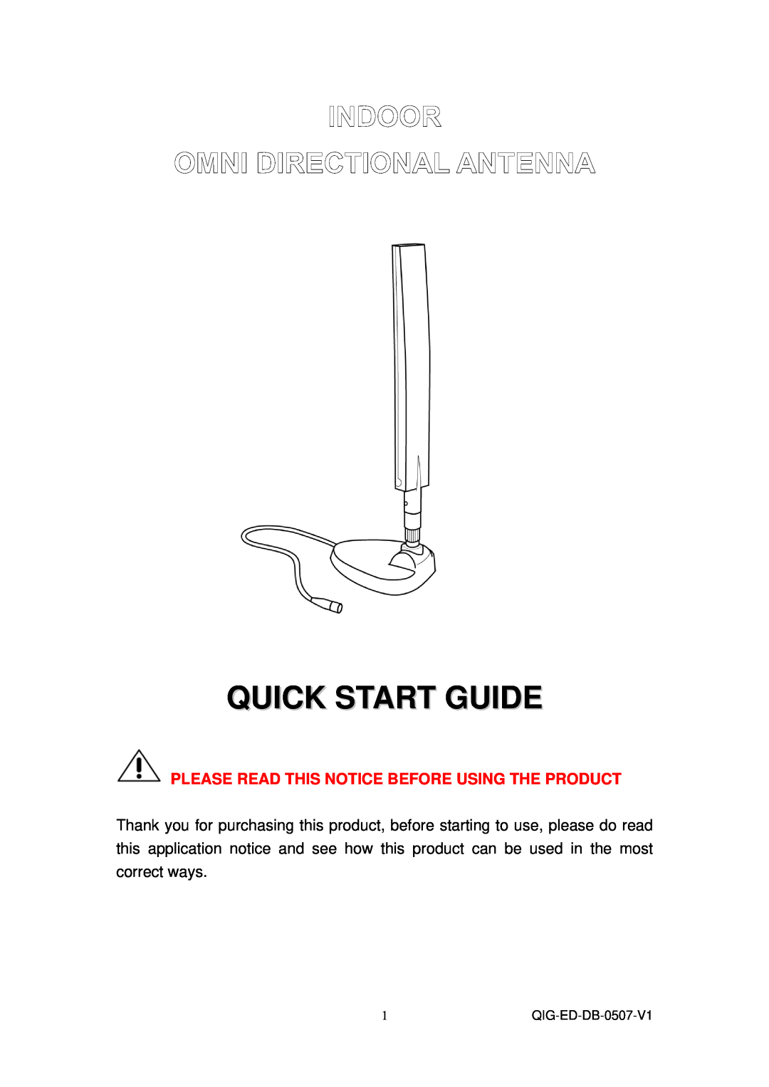 Edimax Technology QIG-ED-DB-0507-V11 manual Quick Start Guide, Please Read This Notice Before Using The Product 