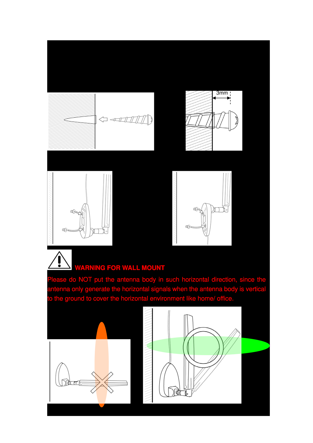 Edimax Technology QIG-ED-DB-0507-V11 manual About the screws, Warning For Wall Mount 