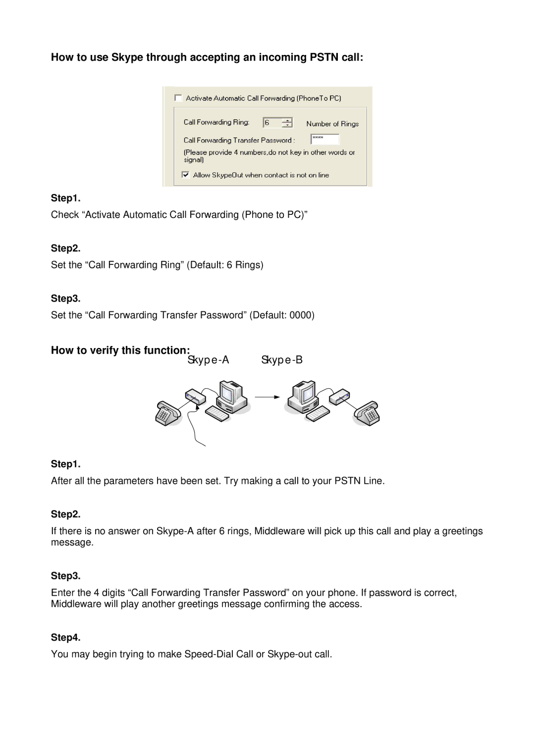 Edimax Technology VO-4500SK V2.0 user manual Skype-B 